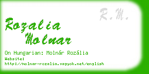 rozalia molnar business card