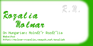 rozalia molnar business card